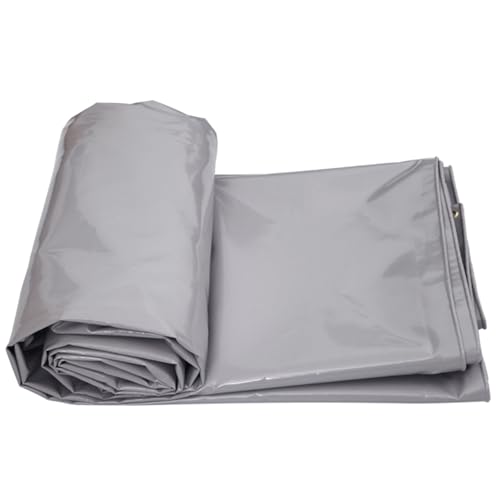 4m x 8m Grey Waterproof Poly Tarp with Grommets J679