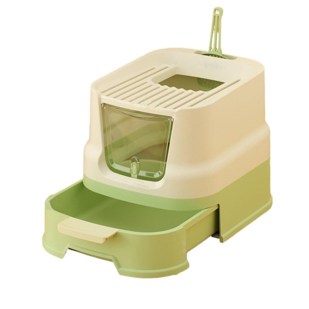 Enclosed Top-Entry Cat Litter Box with Scoop G8348