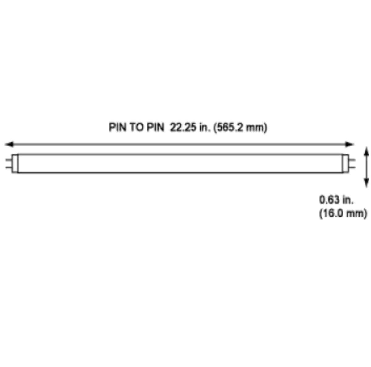 24W 3000K T5 Fluorescent Bulb 22.1 Inch G5 Bipin Base Pack of 10 G280