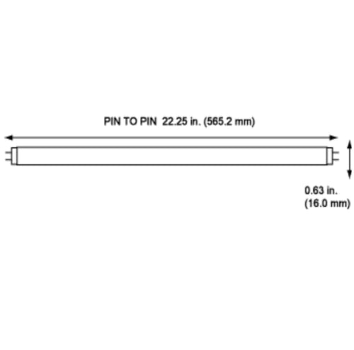 24W 3000K T5 Fluorescent Bulb 22.1 Inch G5 Bipin Base Pack of 10 G280