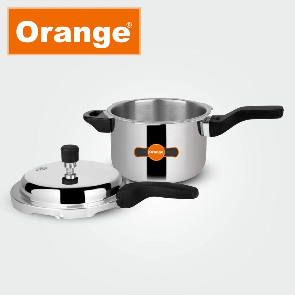Orange Triply Stainless Steel Pressure Cooker 3L Q924109