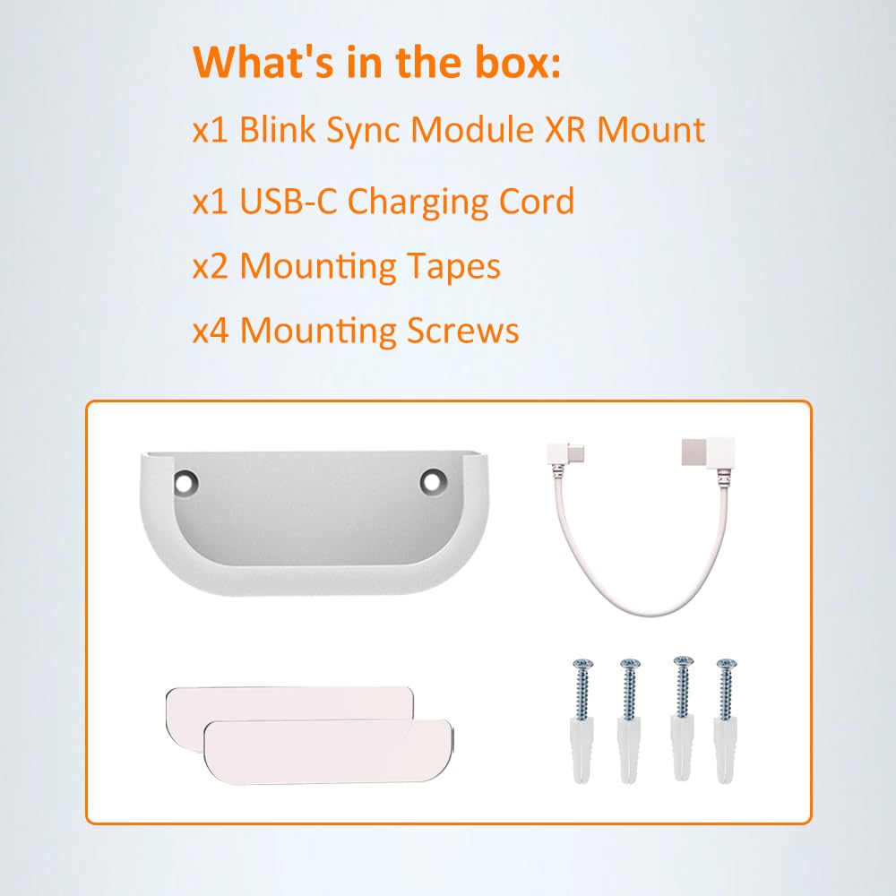 White Wall Mount Bracket with USB-C Cable C94221