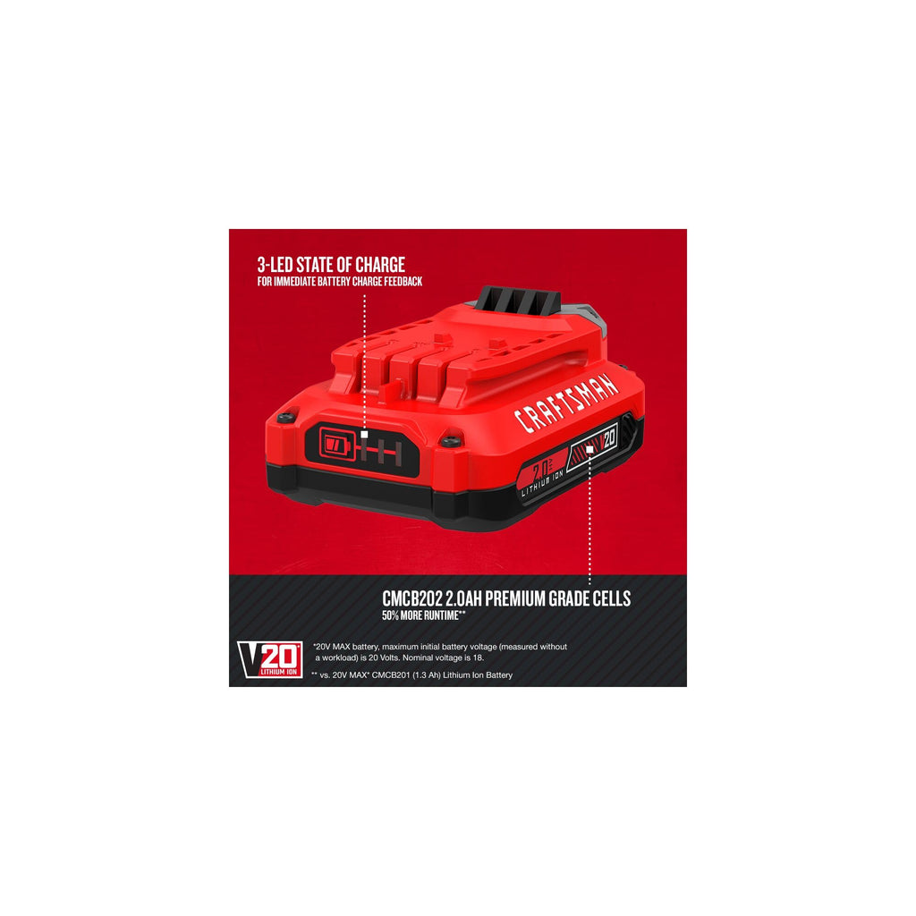 2Ah Lithium Ion Battery 2-Pack and Charger Starter Kit Q801