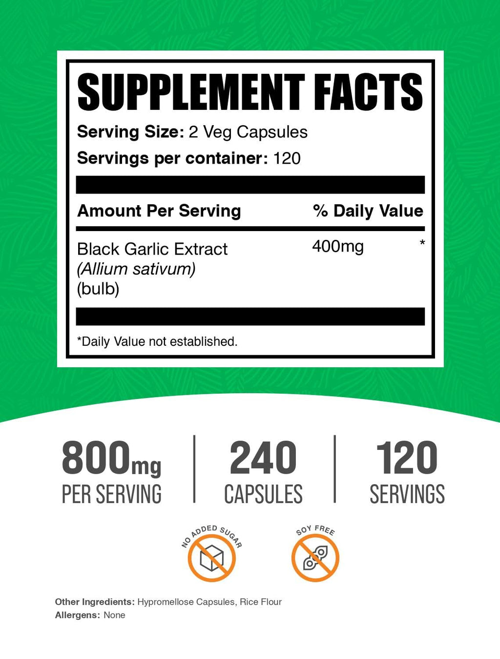 Black Garlic Extract Capsules 240 Capsules B554173
