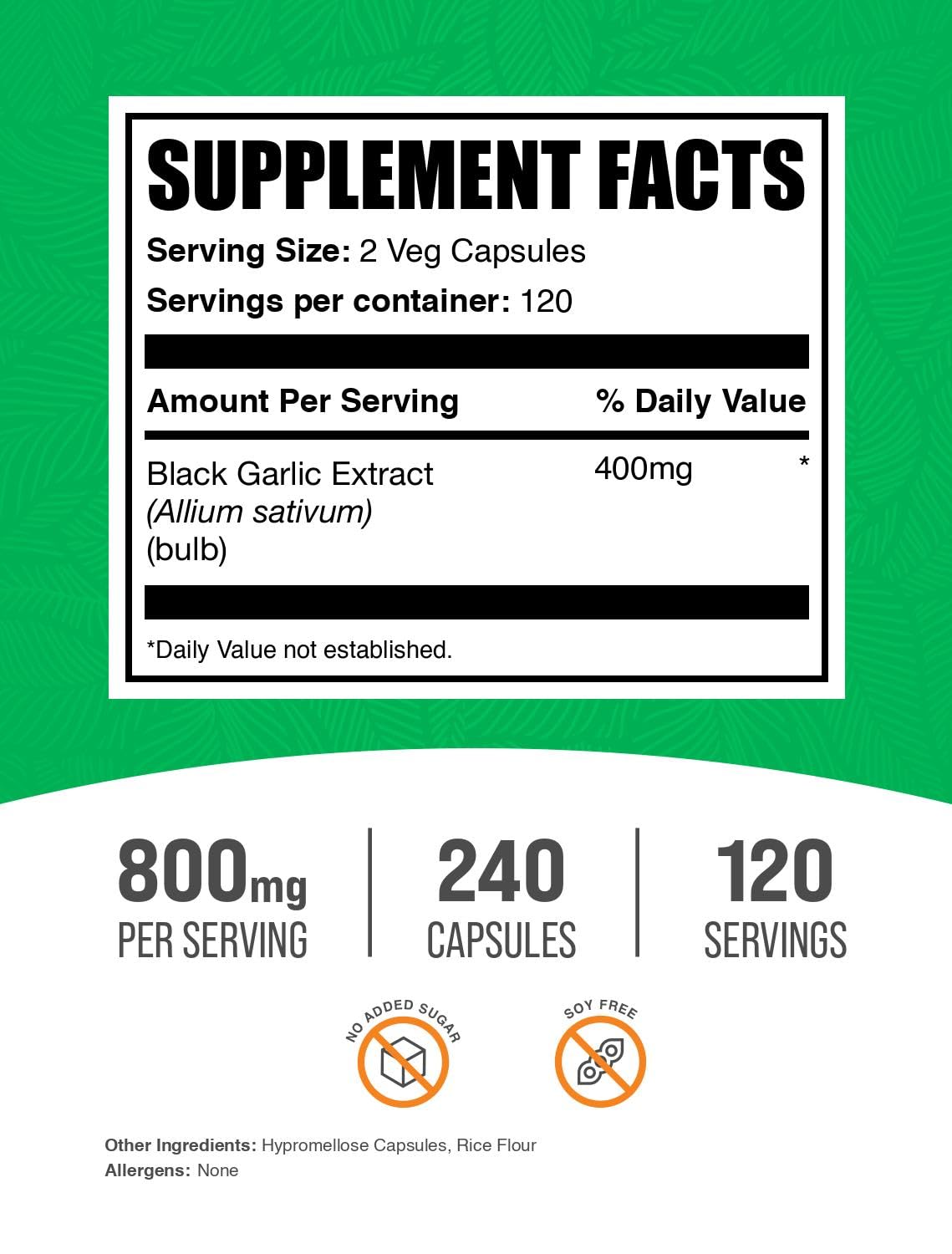 Black Garlic Extract Capsules 240 Capsules B554173