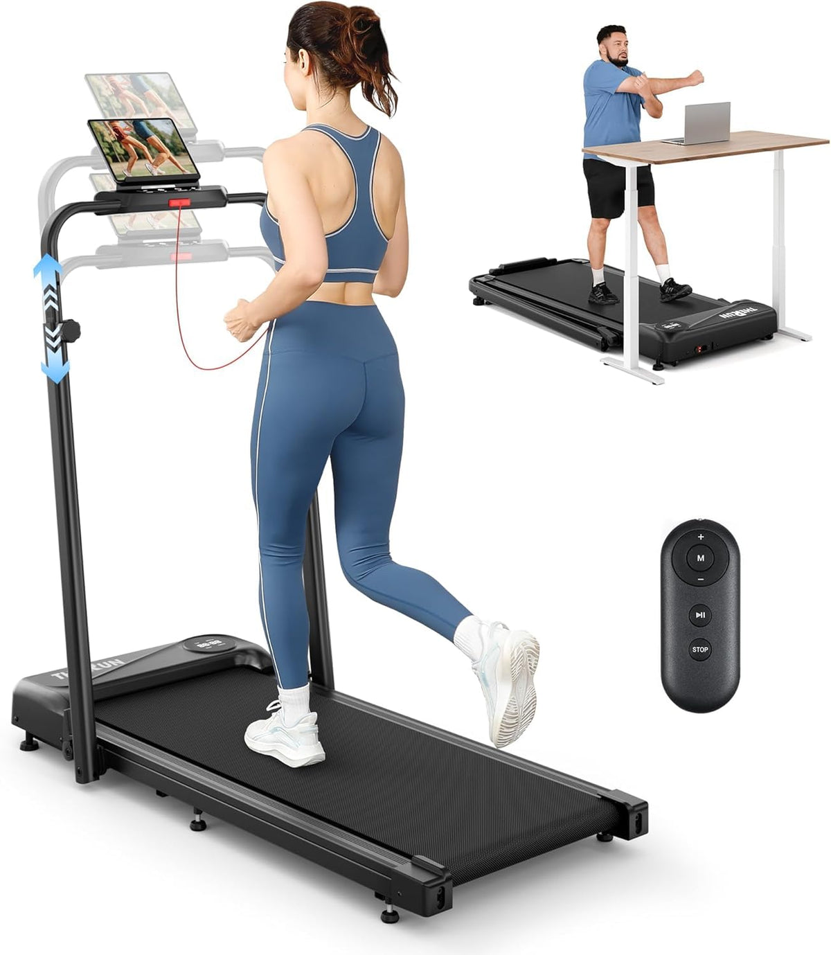 2 in 1 Under Desk Portable Treadmill H619