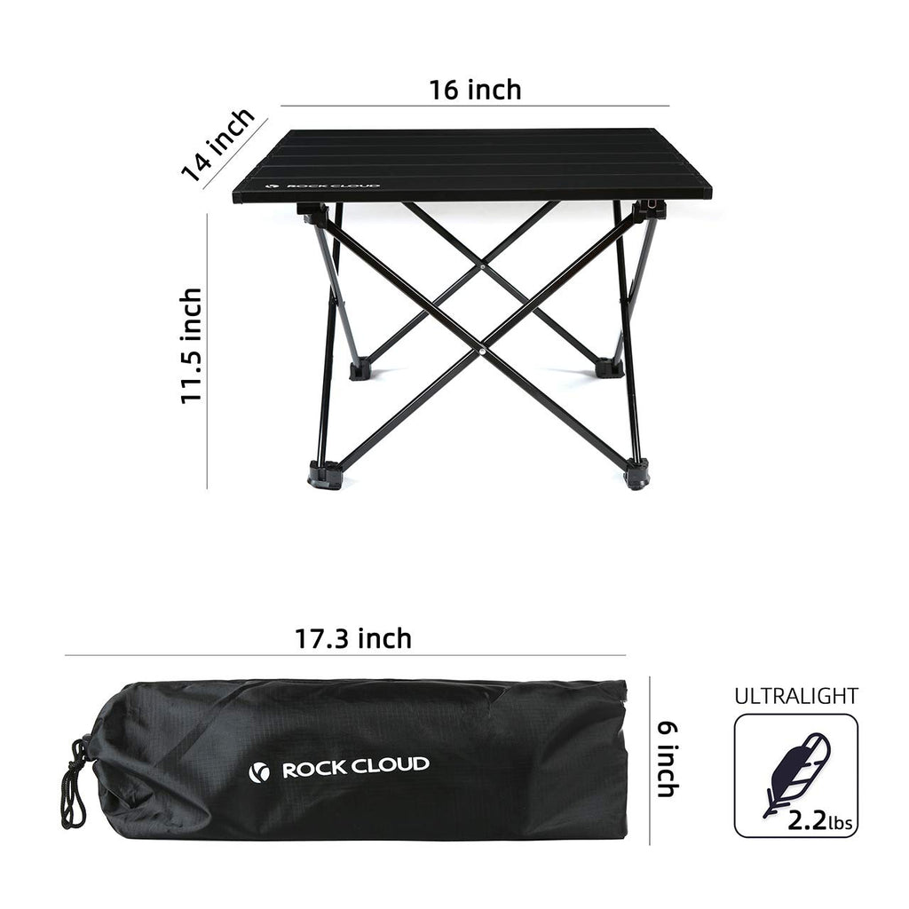 Portable Aluminum Folding Camping Table Black J1555
