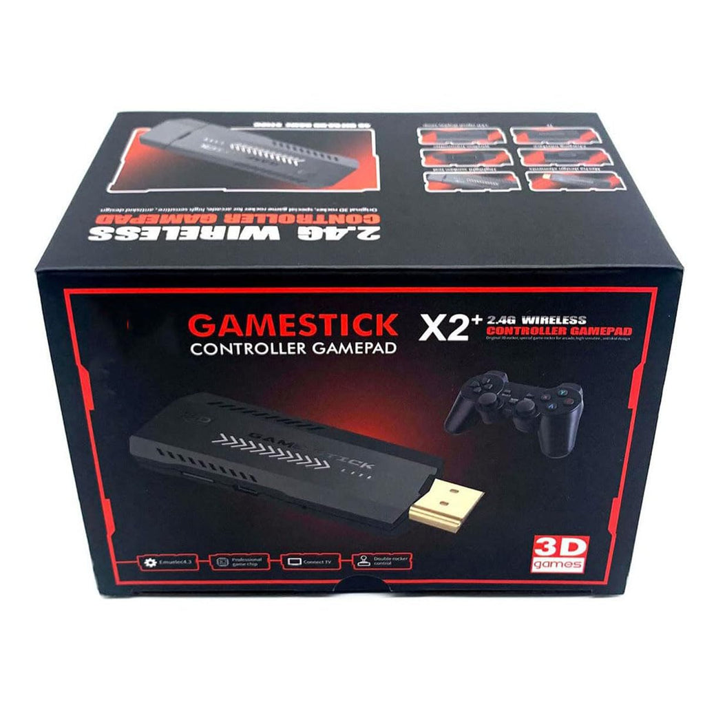 4K Retro Game Stick with 2 Wireless Controllers 64GB H640755
