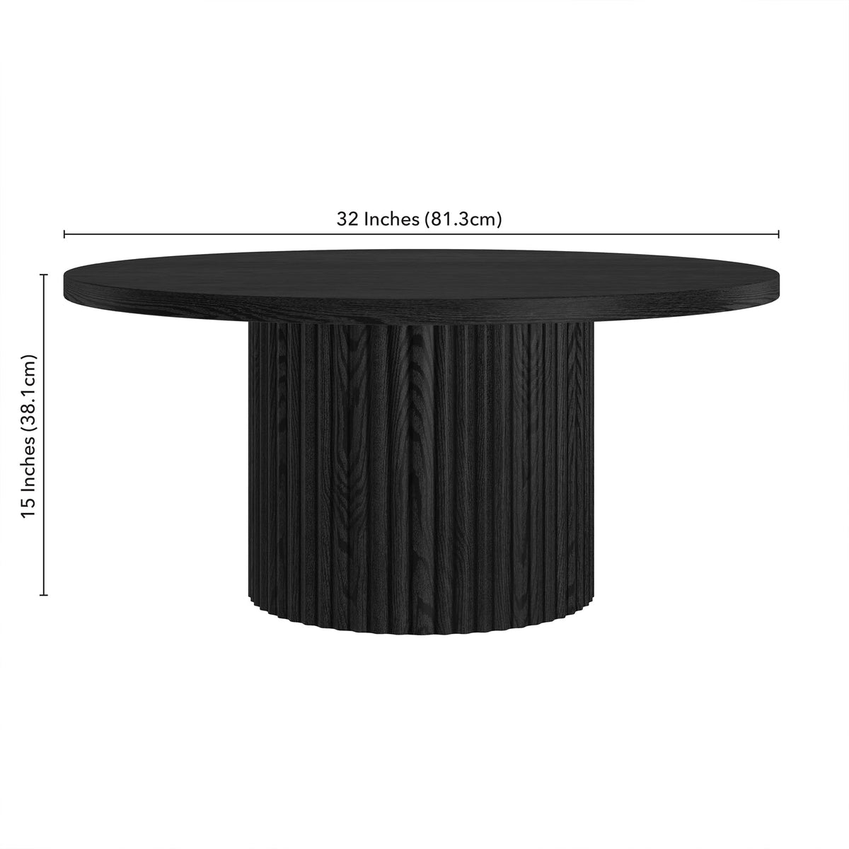 32" Modern Fluted Coffee Table O19768
