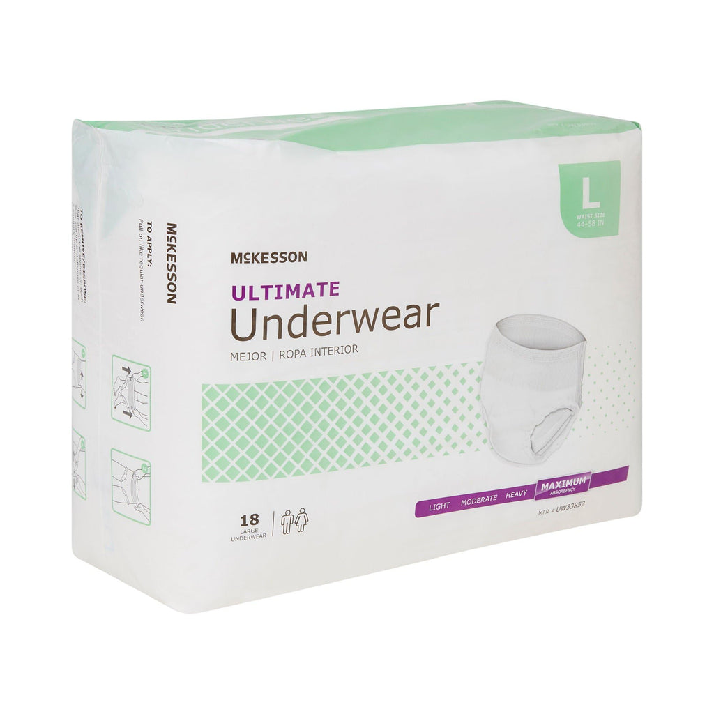 Adult Incontinence Underwear, Large, 72 ct D9281