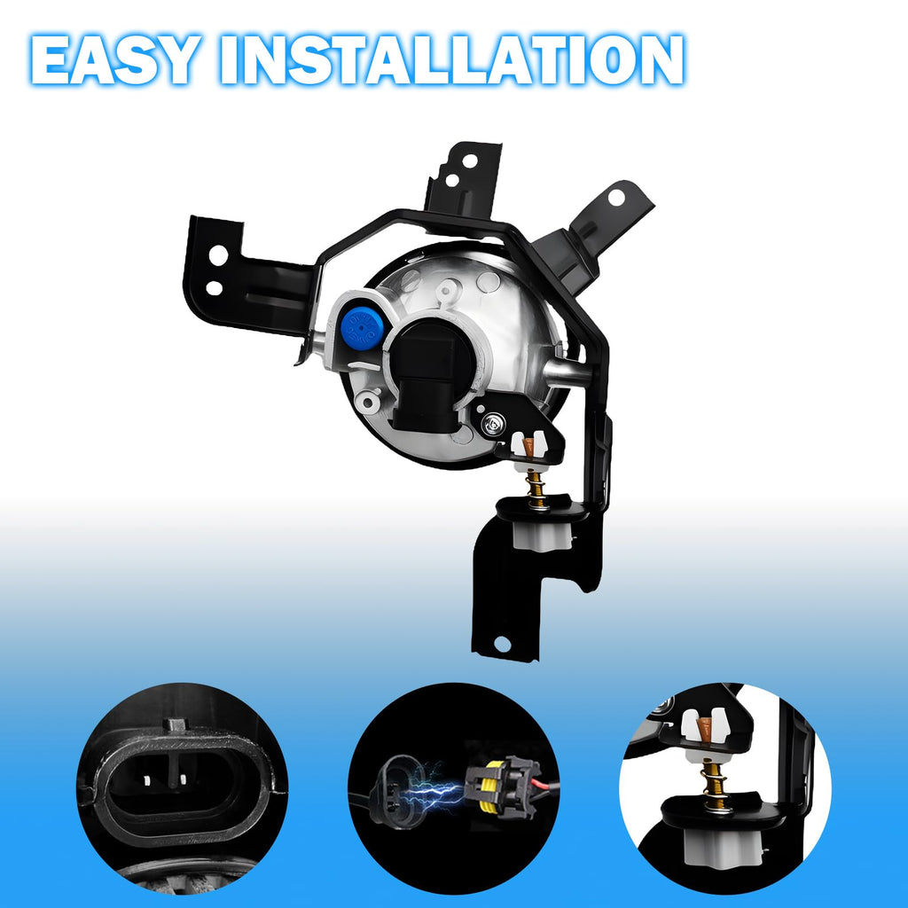 Driving Fog Lights with H11 12V 55W Halogen Bulbs & Switch and Wiring Kit Y348613