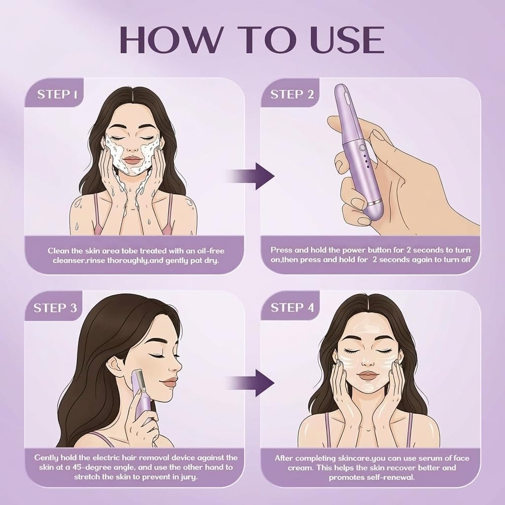 Lavender Purple Facial Razor X8004