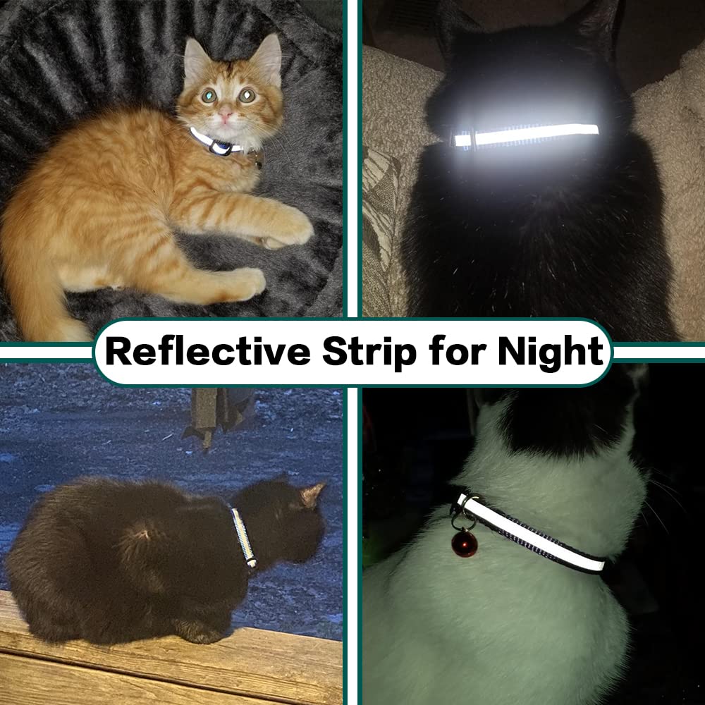 Breakaway Reflective Cat Collar with Air Tag Holder C7533