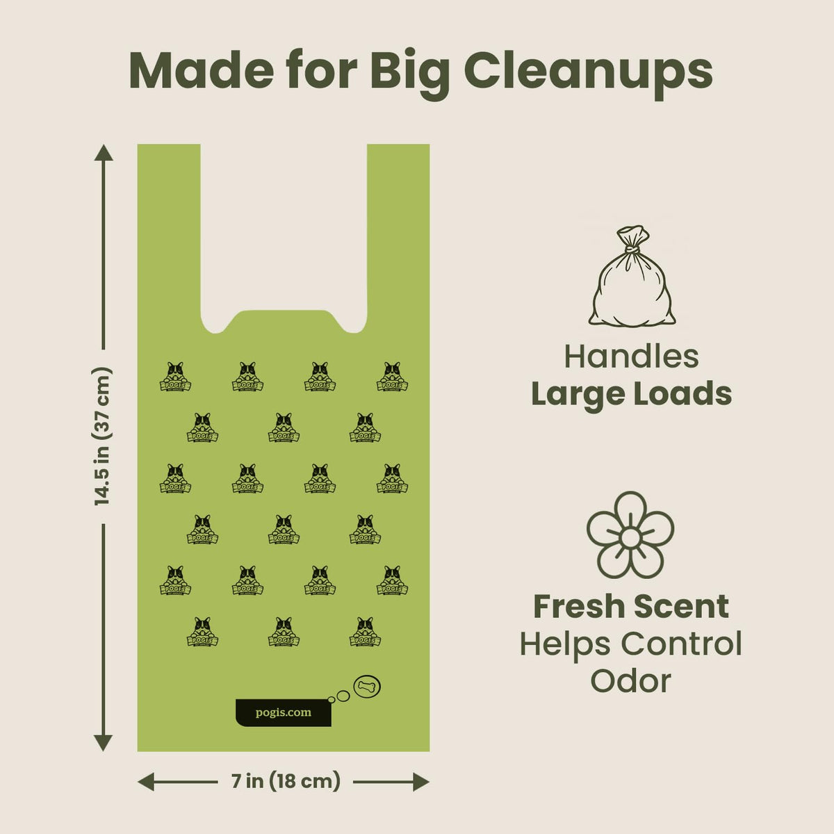 Large Dog Poop Bags with Handles, Fresh Scent, Extra Thick, 300 Bags M471498