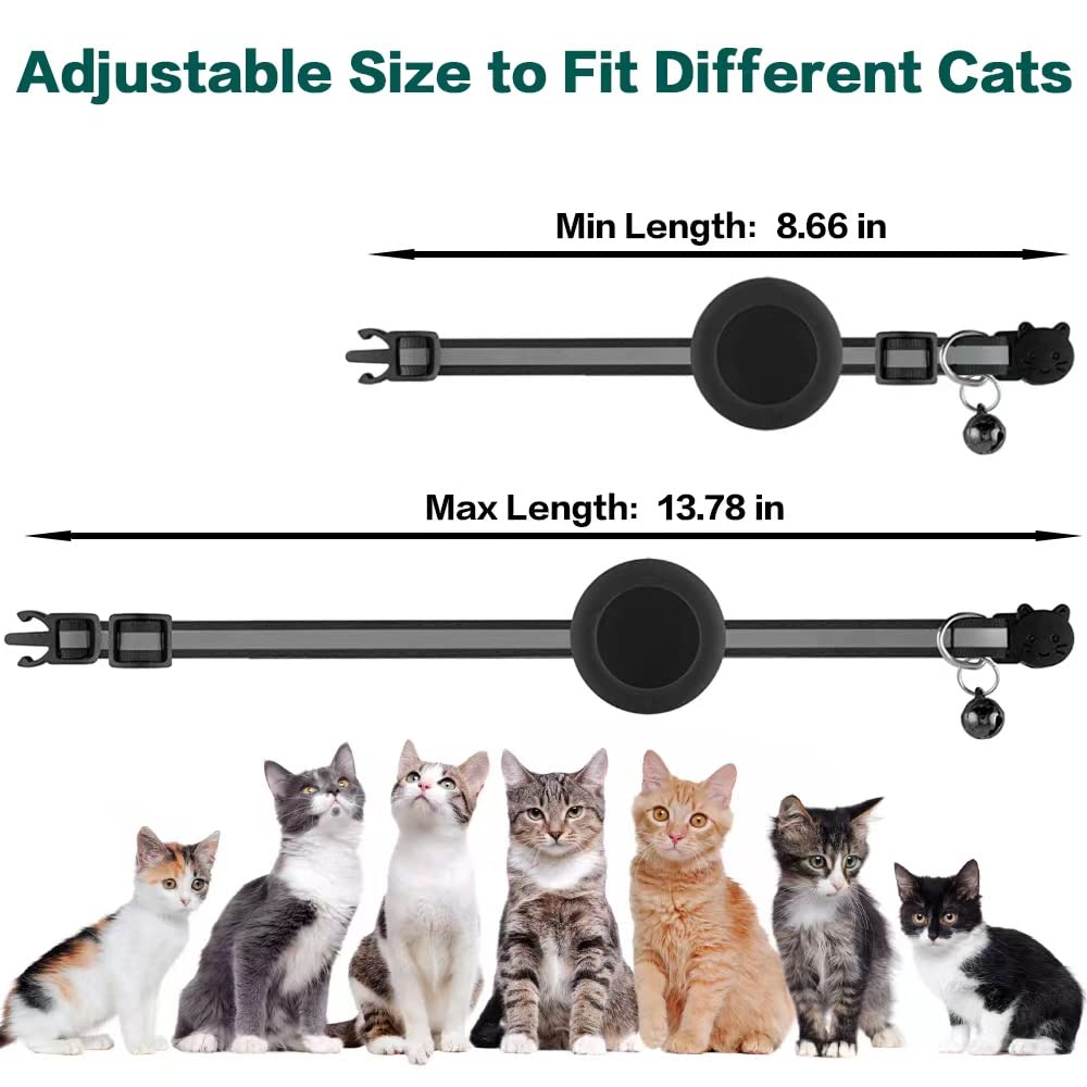Breakaway Reflective Cat Collar with Air Tag Holder C7533