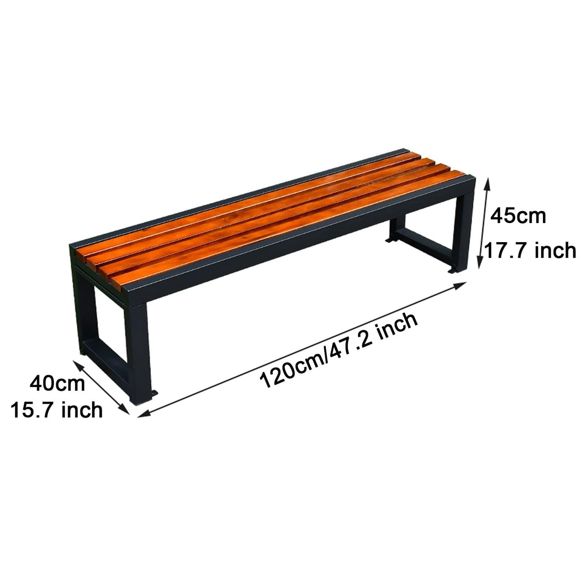 Outdoor Metal Park Bench X64924