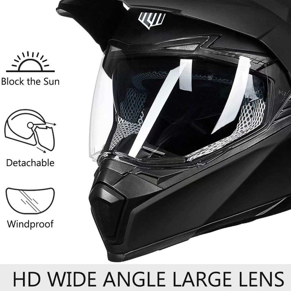 Full Face Dirt Bike ATV Helmet DOT Certified A673295