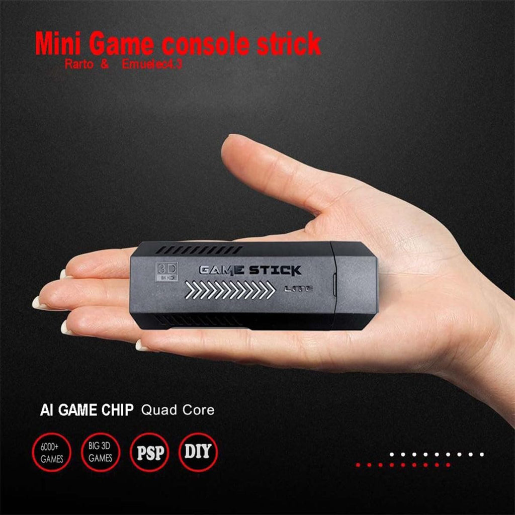 4K Retro Game Stick with 2 Wireless Controllers 64GB H640755