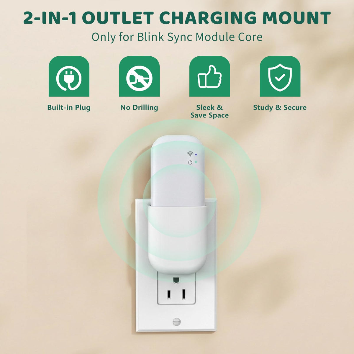 Wall Mount Bracket with Built-in Plug A680