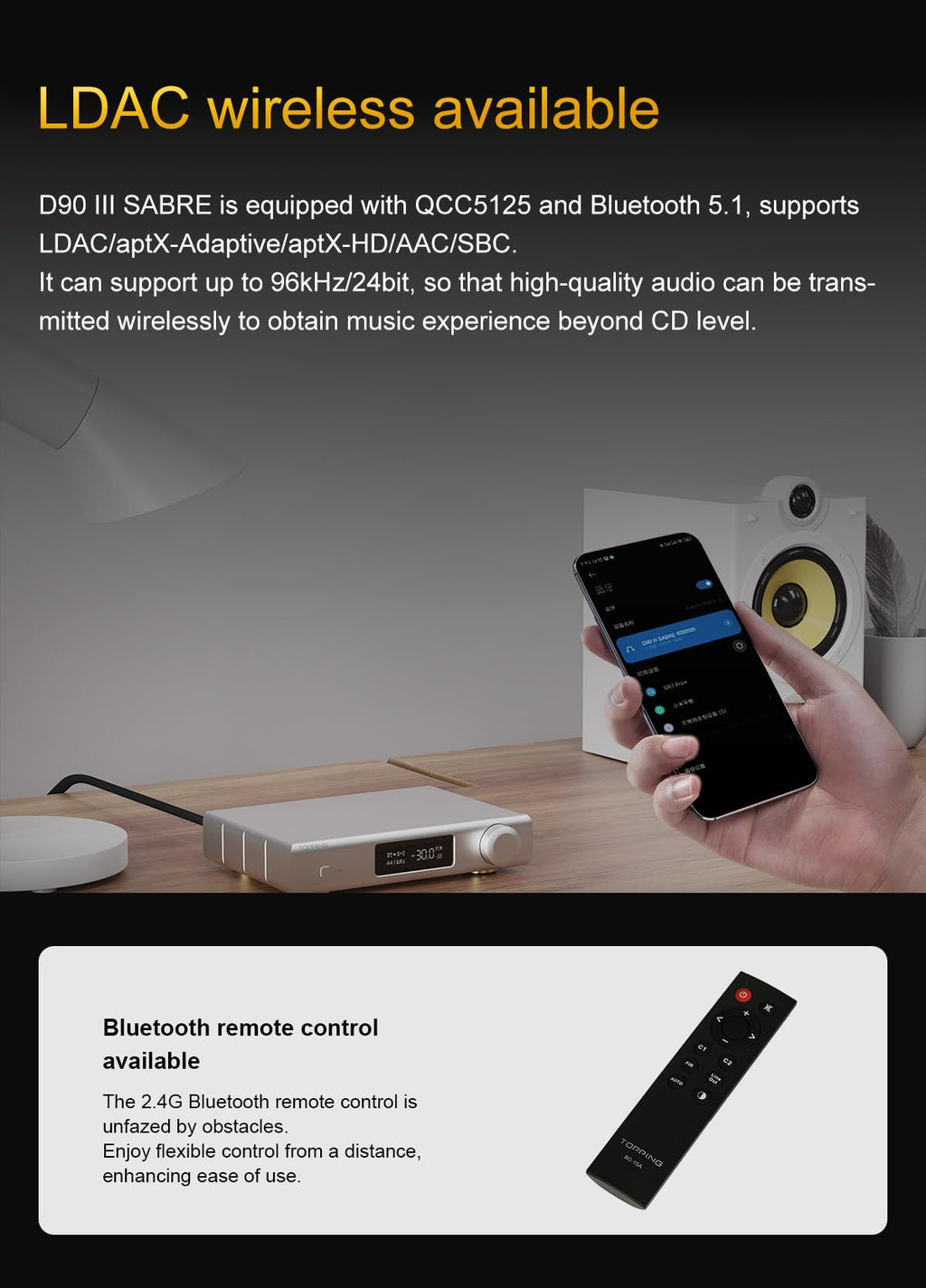 Black Desktop DAC Preamp N8324