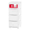 White 4 Drawer Slim Narrow Storage Organizer E923