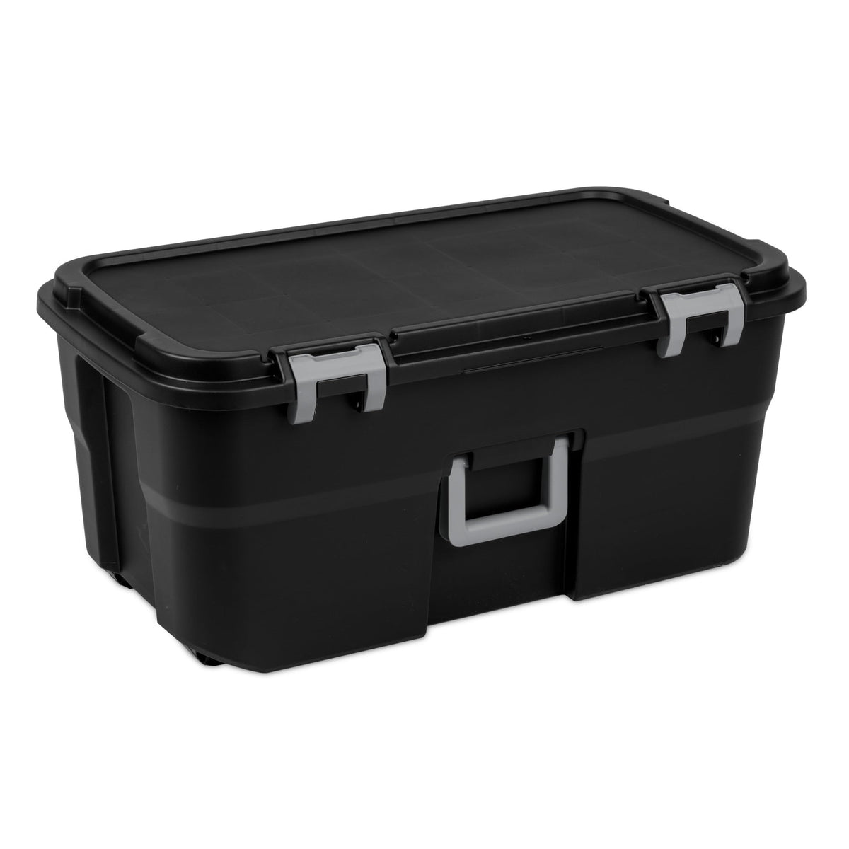 Black 22Gal Wheeled Lockable Storage Footlocker Z728