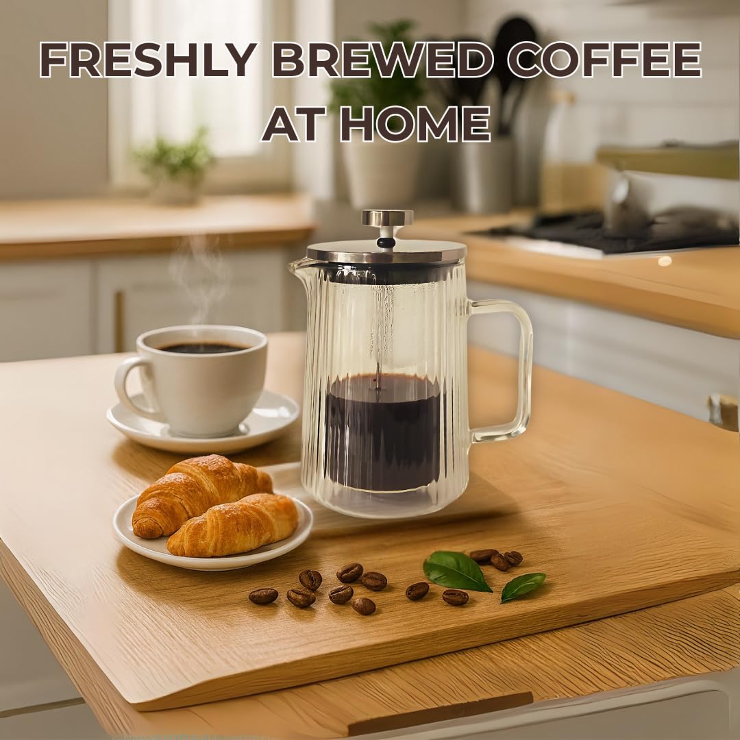 Glass French Press Coffee Maker 34oz B3439
