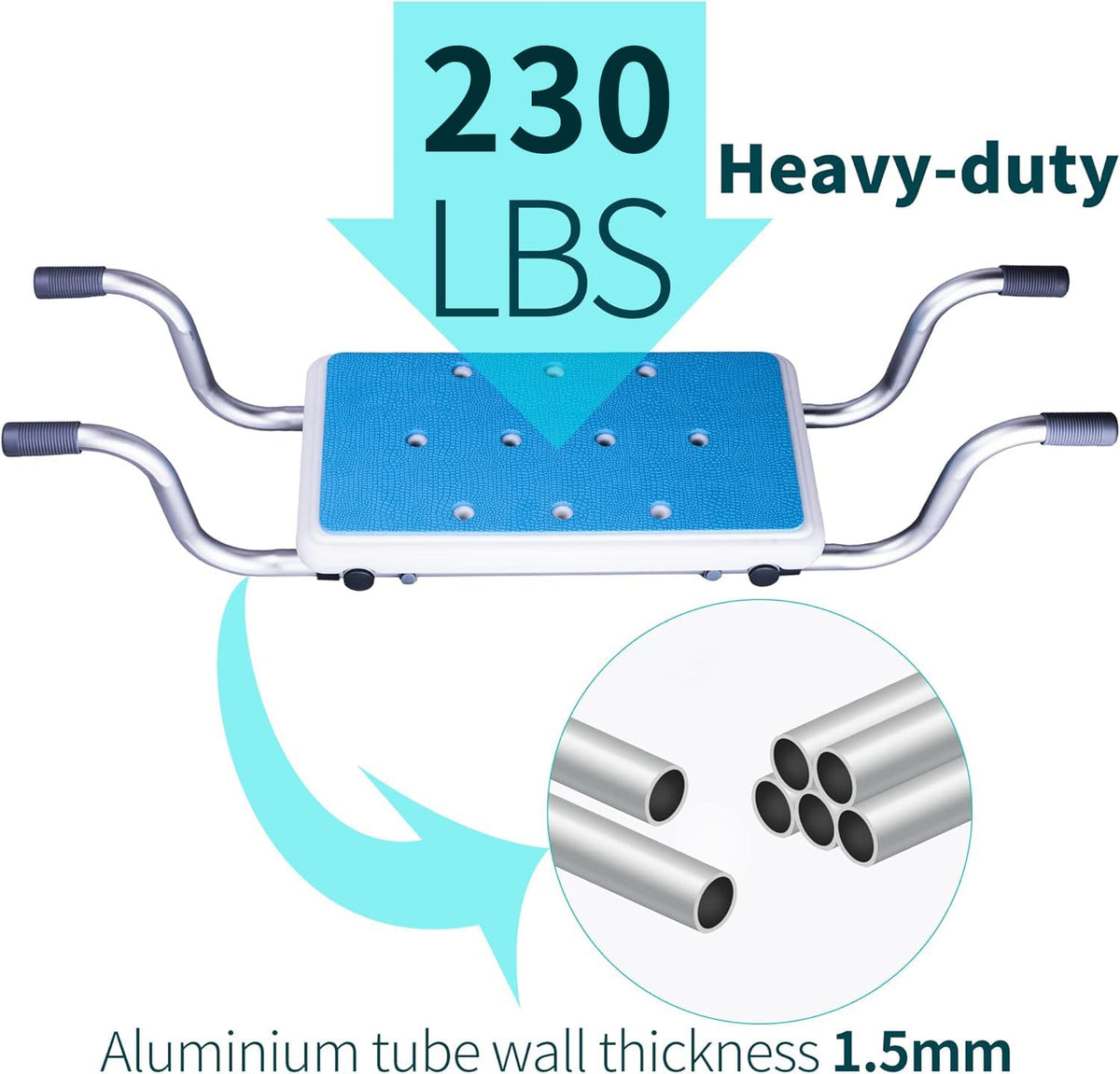 Heavy Duty Aluminum Alloy Bath Bench Seat P225