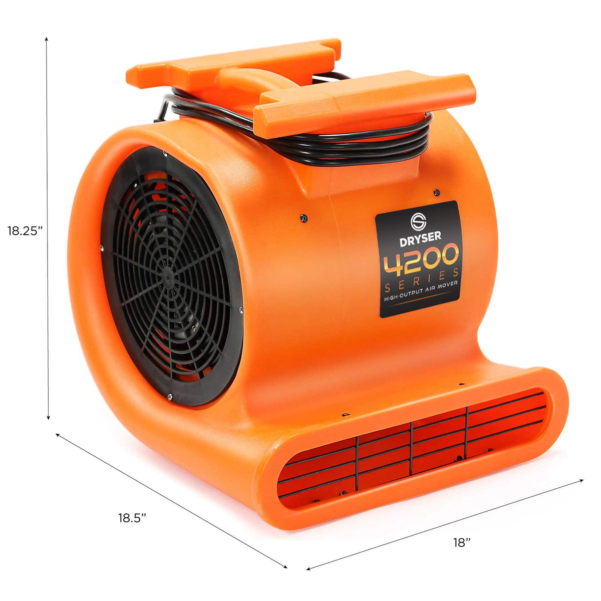 6pk 3 Speed 1 HP Orange Stackable Air Mover Floor Fan C770