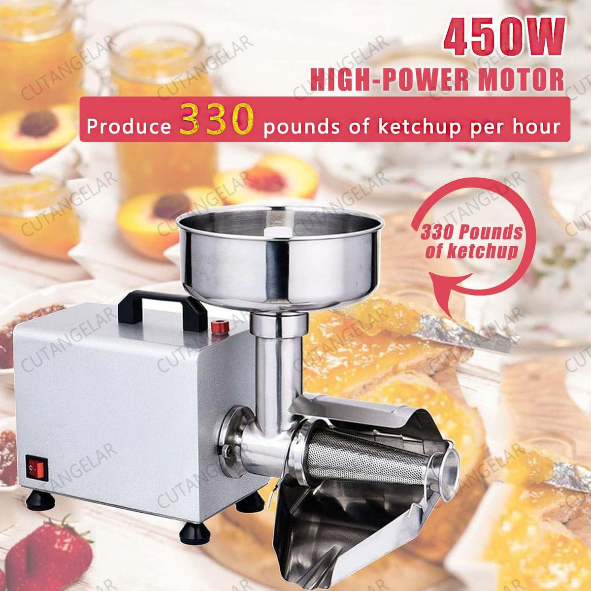 450W Stainless Steel Food Juicer Y956