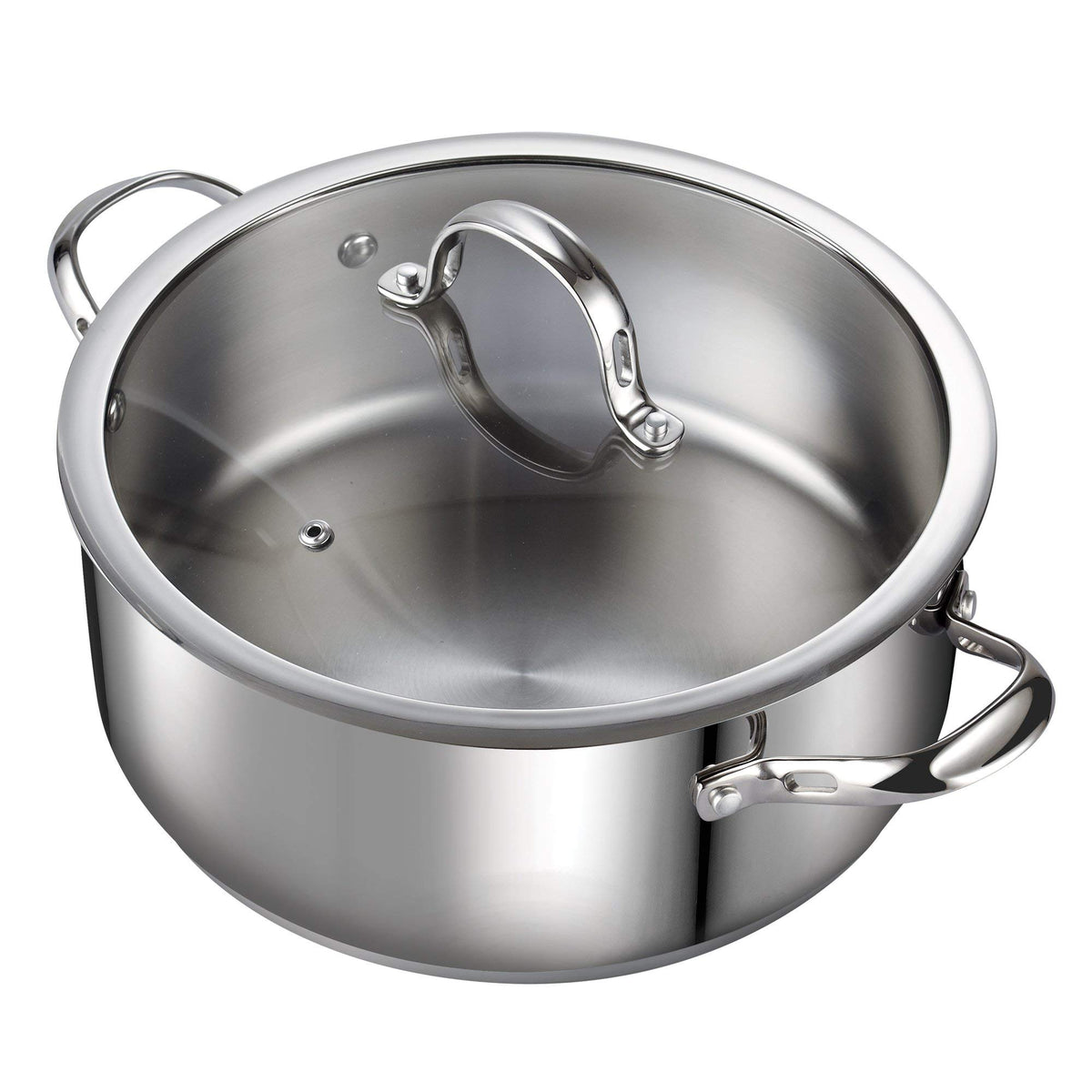 7 Quart Stainless Steel Stock Pot with Lid S411