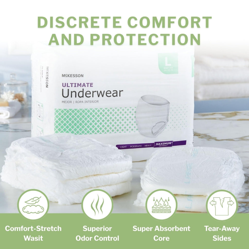 Adult Incontinence Underwear, Large, 72 ct D9281