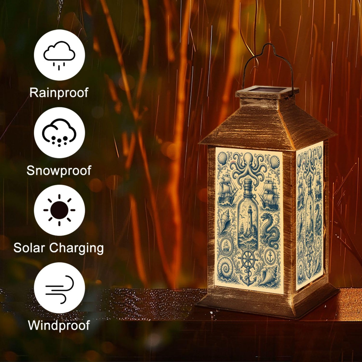 Waterproof LED Solar Hanging Lantern B2380