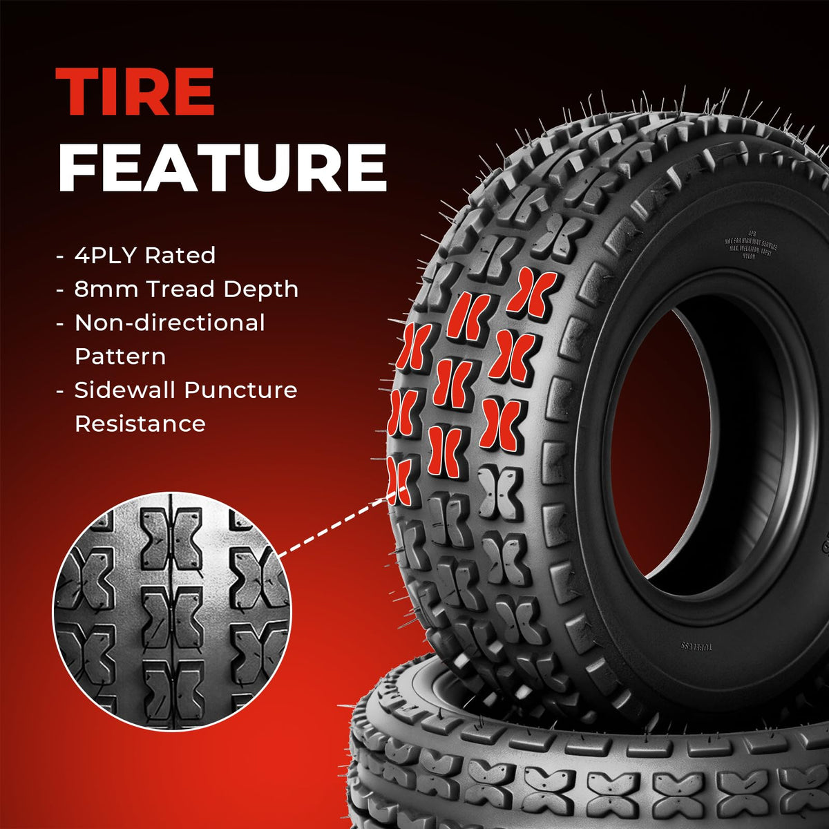 Set of 4 All Terrain ATV/UTV Tires K24053