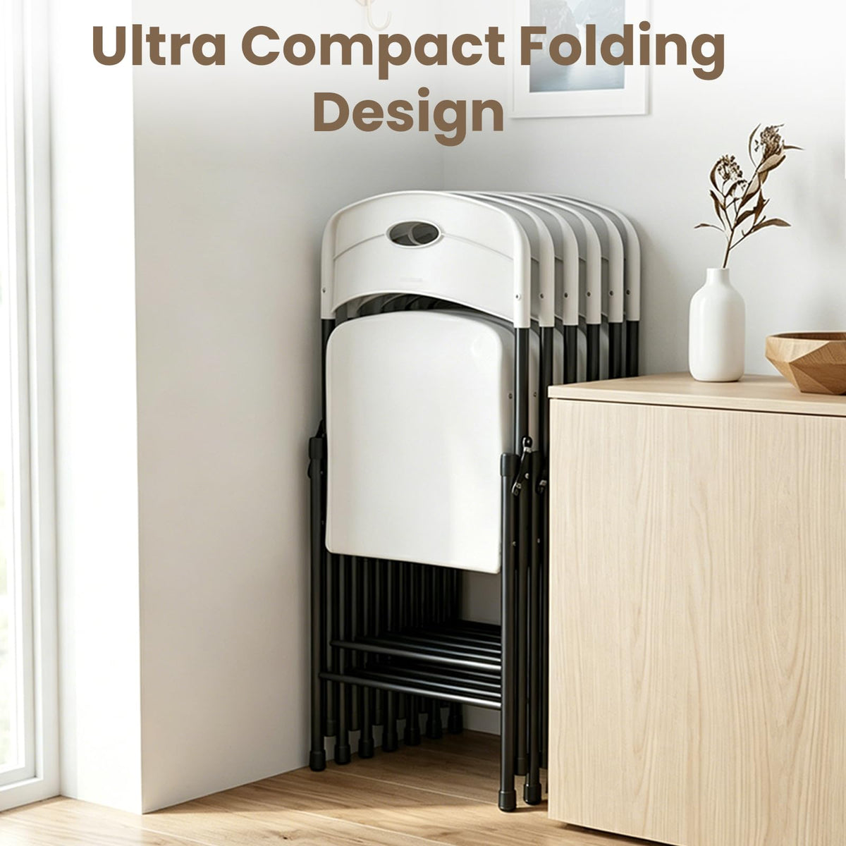 White 6 Pack Heavy Duty Folding Chairs X571