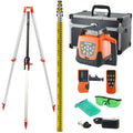 Green 360 Degree Self Leveling Rotary Laser Level Kit with Tripod & Staff I884
