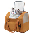 Brown Expandable Breathable Mesh Cat Carrier Backpack N8988