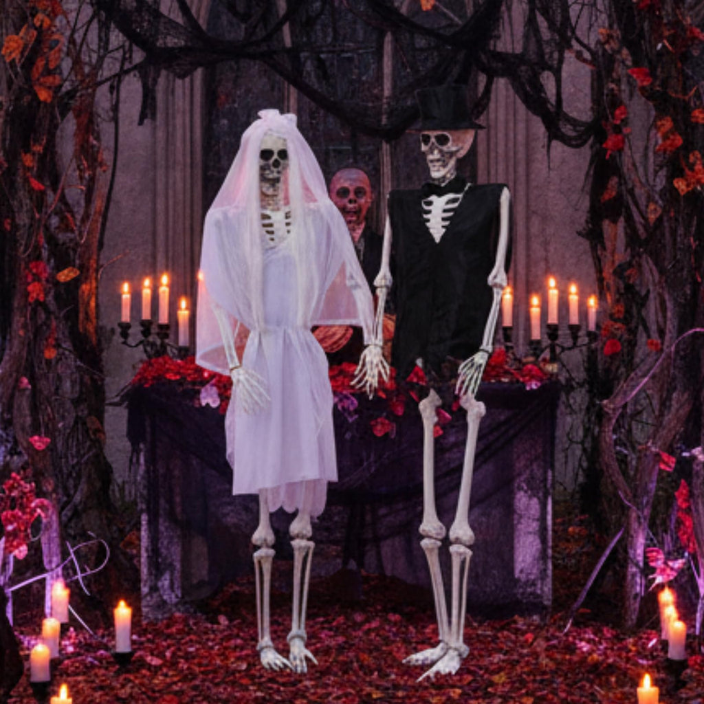 2 Set 5.4 Ft Posable Skeleton Decor S935716