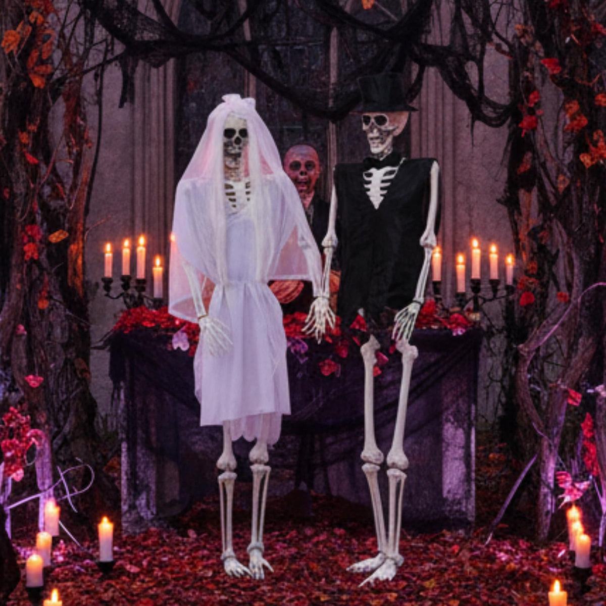 2 Set 5.4 Ft Posable Skeleton Decor S935716