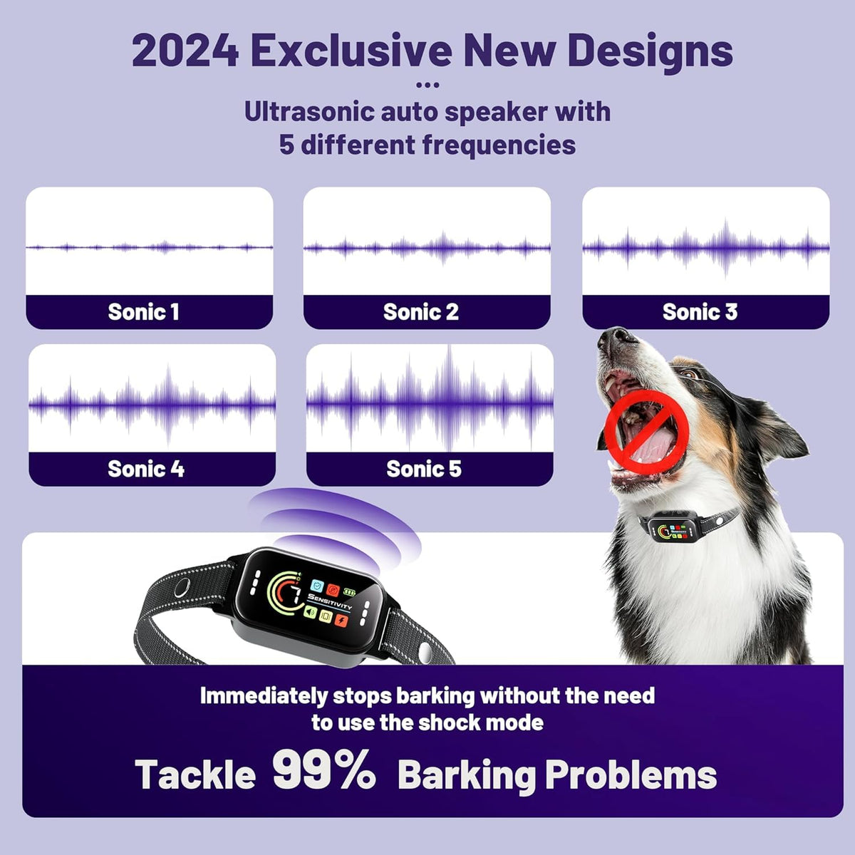 Rechargeable Anti Bark Training Collar 2 Pack R7357
