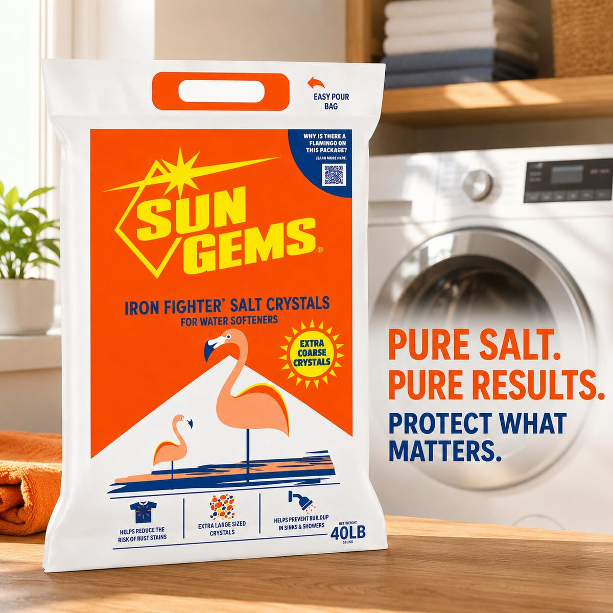 40 lb Extra Coarse Water Softener Salt Crystals T296714