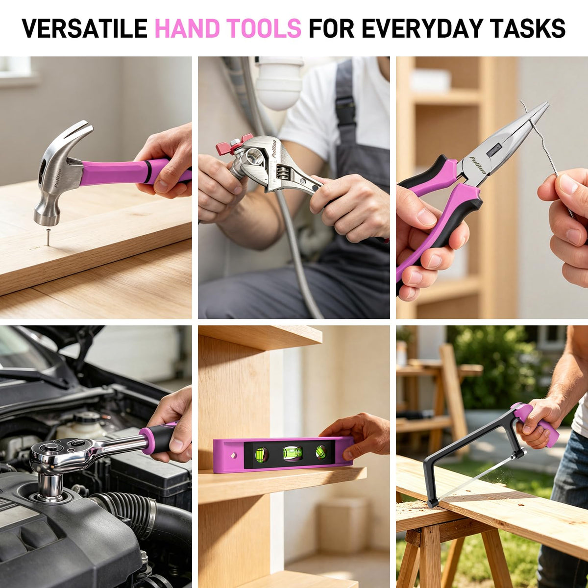 299 Piece Pink Cordless Drill Tool Set with Tool Box O44802