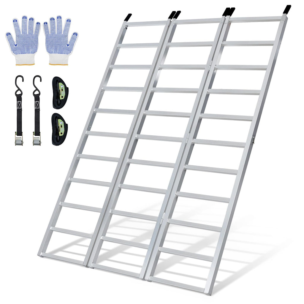77" x 54" Tri-Fold Aluminum Loading Ramp, 1800 lbs Capacity W819