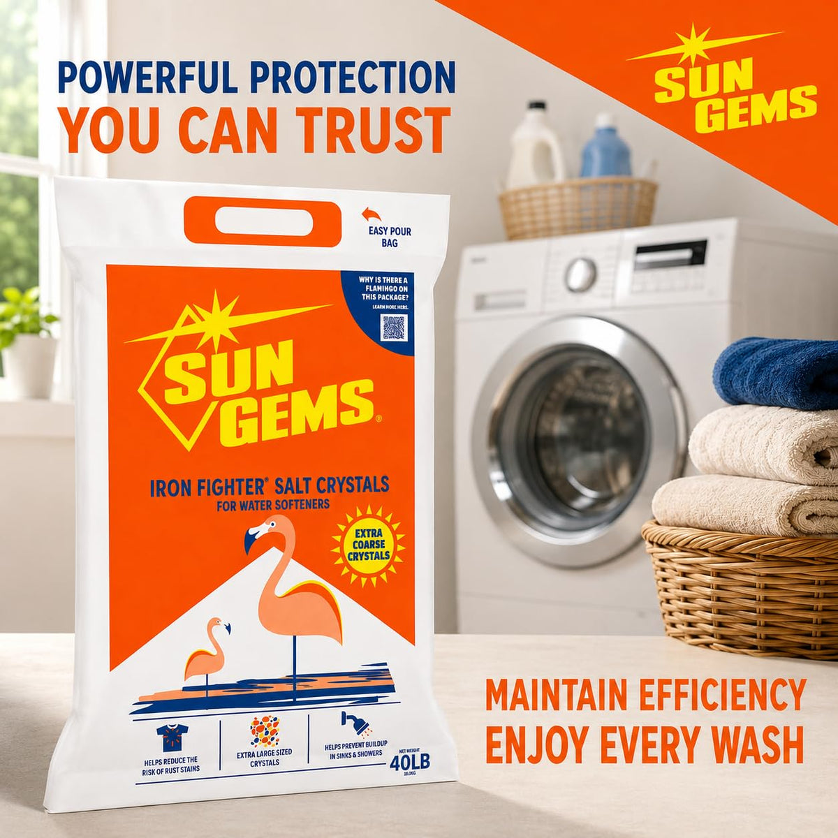 40 lb Extra Coarse Water Softener Salt Crystals T296714