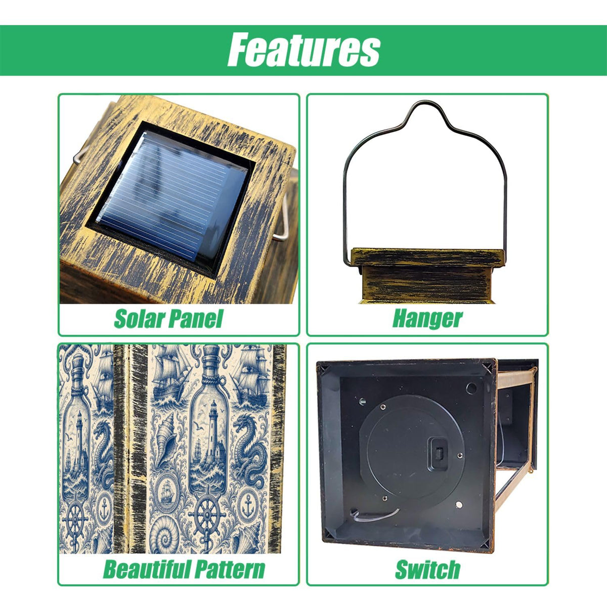 Waterproof LED Solar Hanging Lantern B2380
