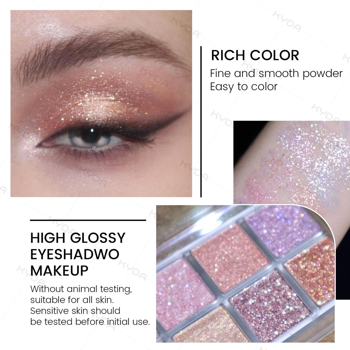 10 Colors Glitter Eyeshadow Palette U290