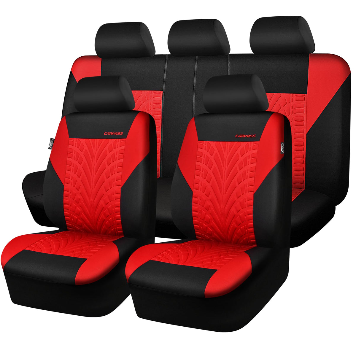 Car Seat Covers Full Sets Black Red H78742