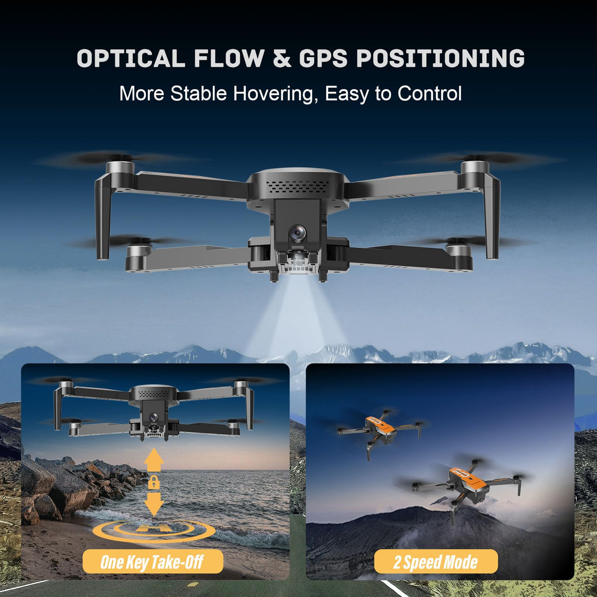 4K Camera Drone with GPS Auto Return Foldable 249g N783677