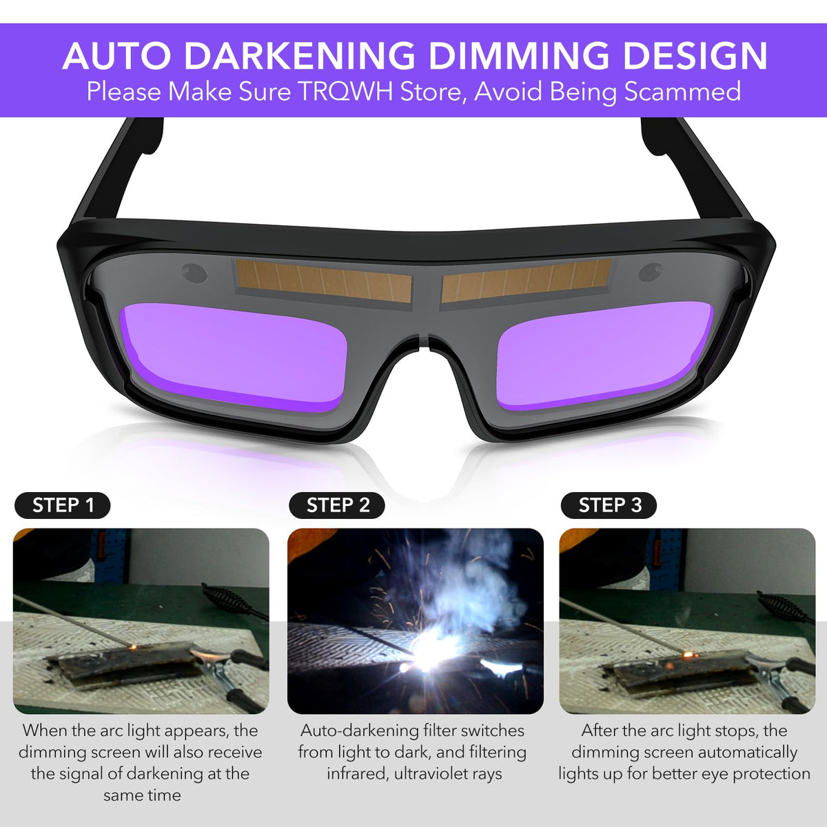 Auto Darkening Welding Glasses X83666