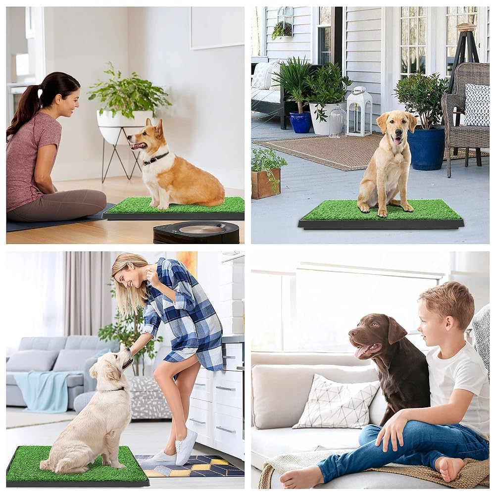 Artificial Grass Dog Potty Pad with Tray 20x30 inch Q624
